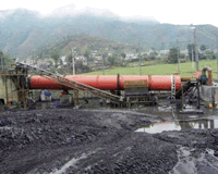 江西新余Φ1.8x18米煤泥烘干生产现场